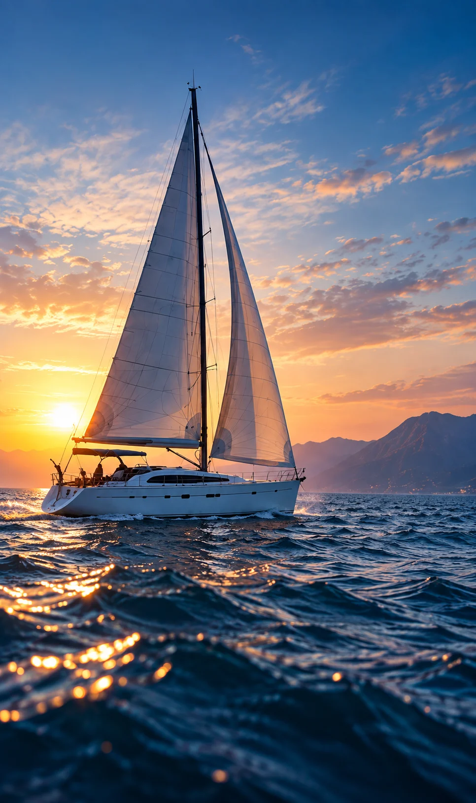 Sailing community out on the water