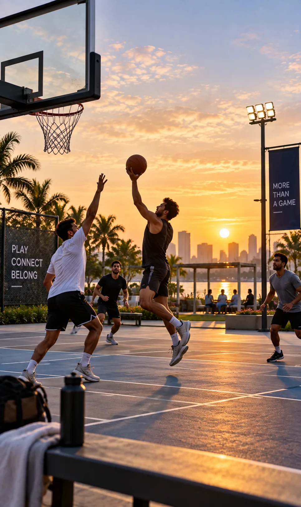 Sports community playing together