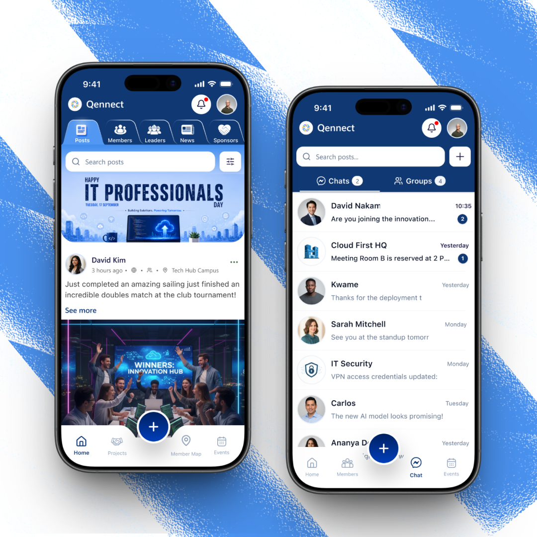 Qennect app for IT professional communities